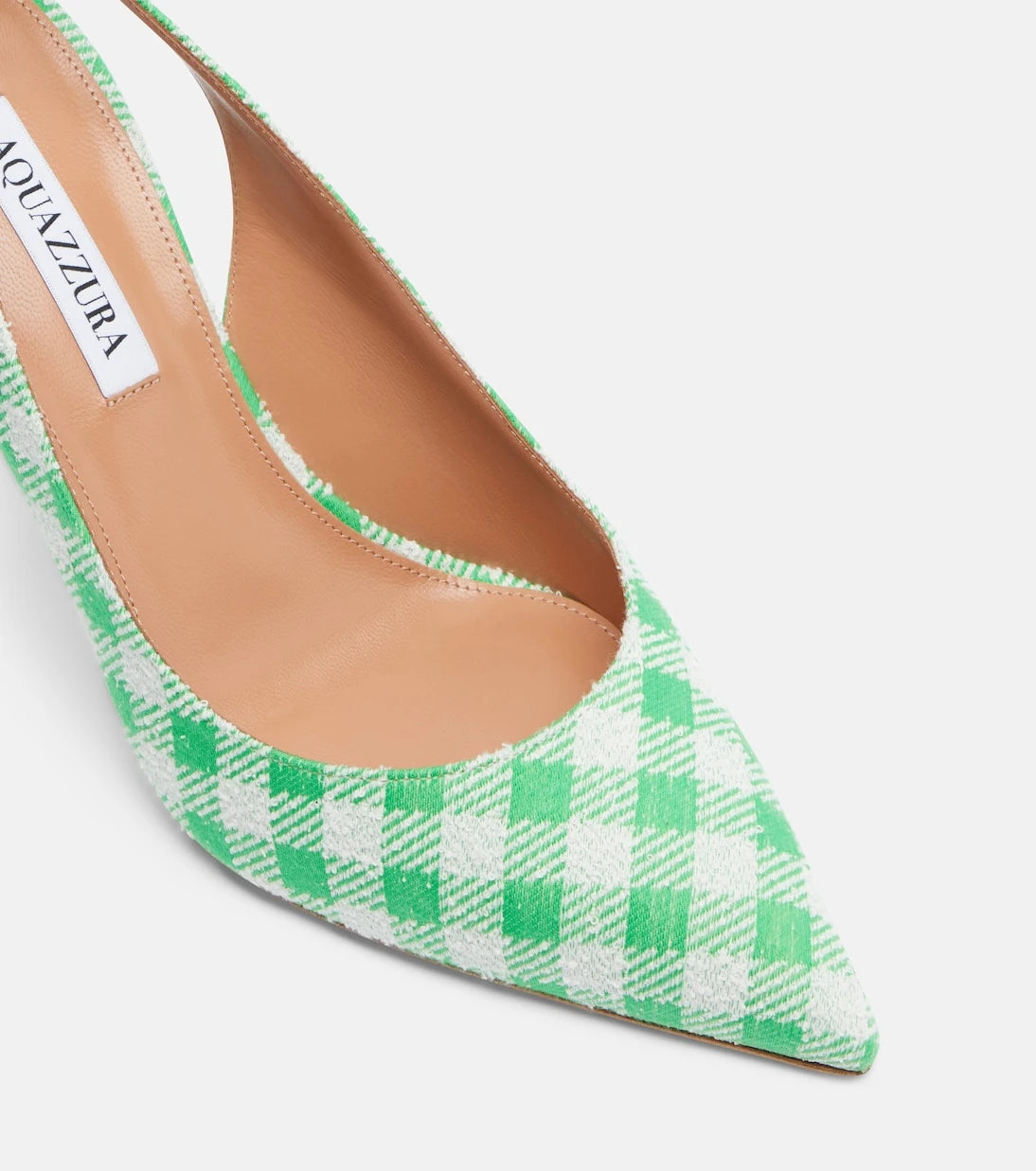 Aquazzura - Bow Tie bow-detail checked pumps