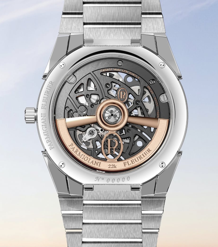 Stainless Steel and Platinum Tonda PF Skeleton Watch 40mm