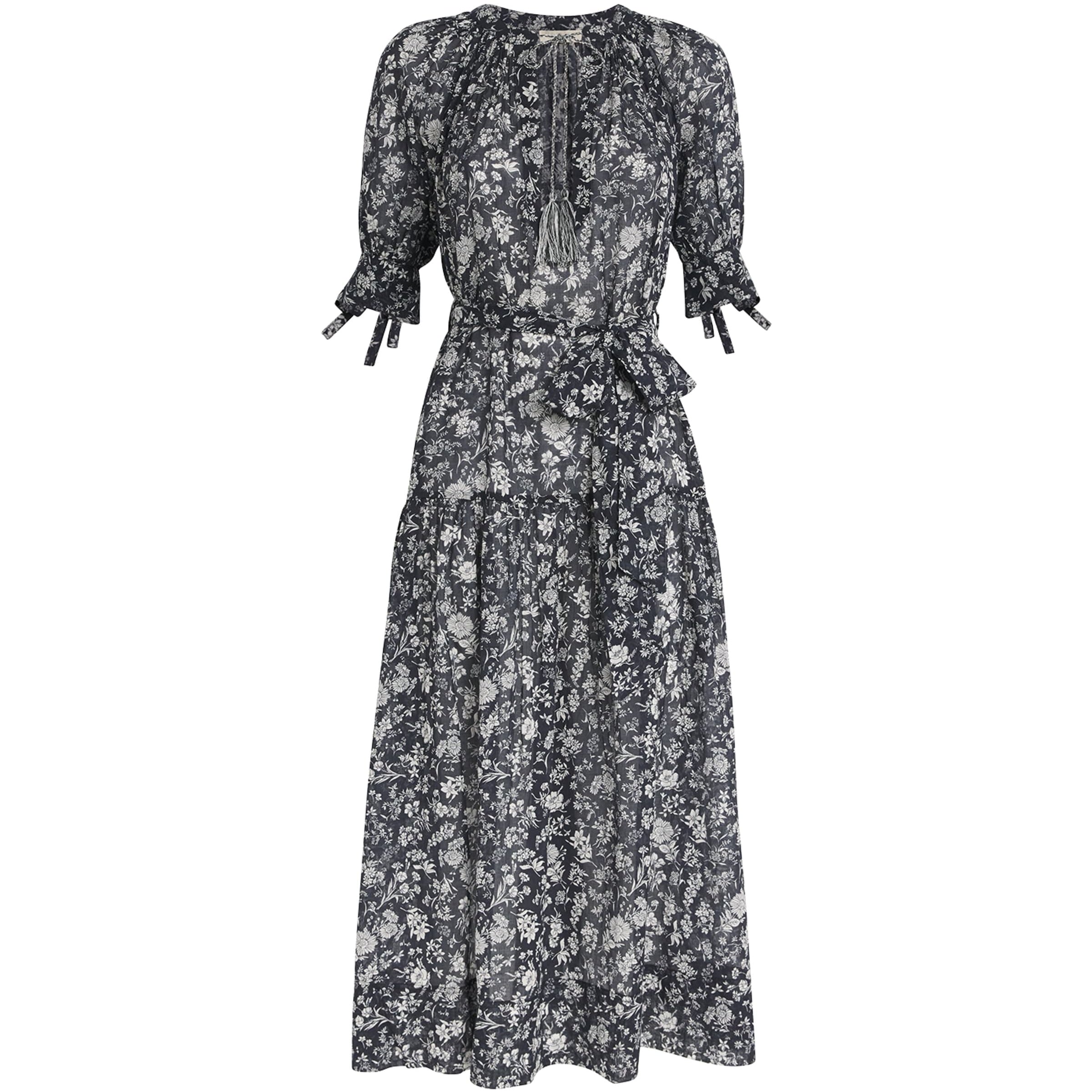 Cotton Floral Selena Midi Dress