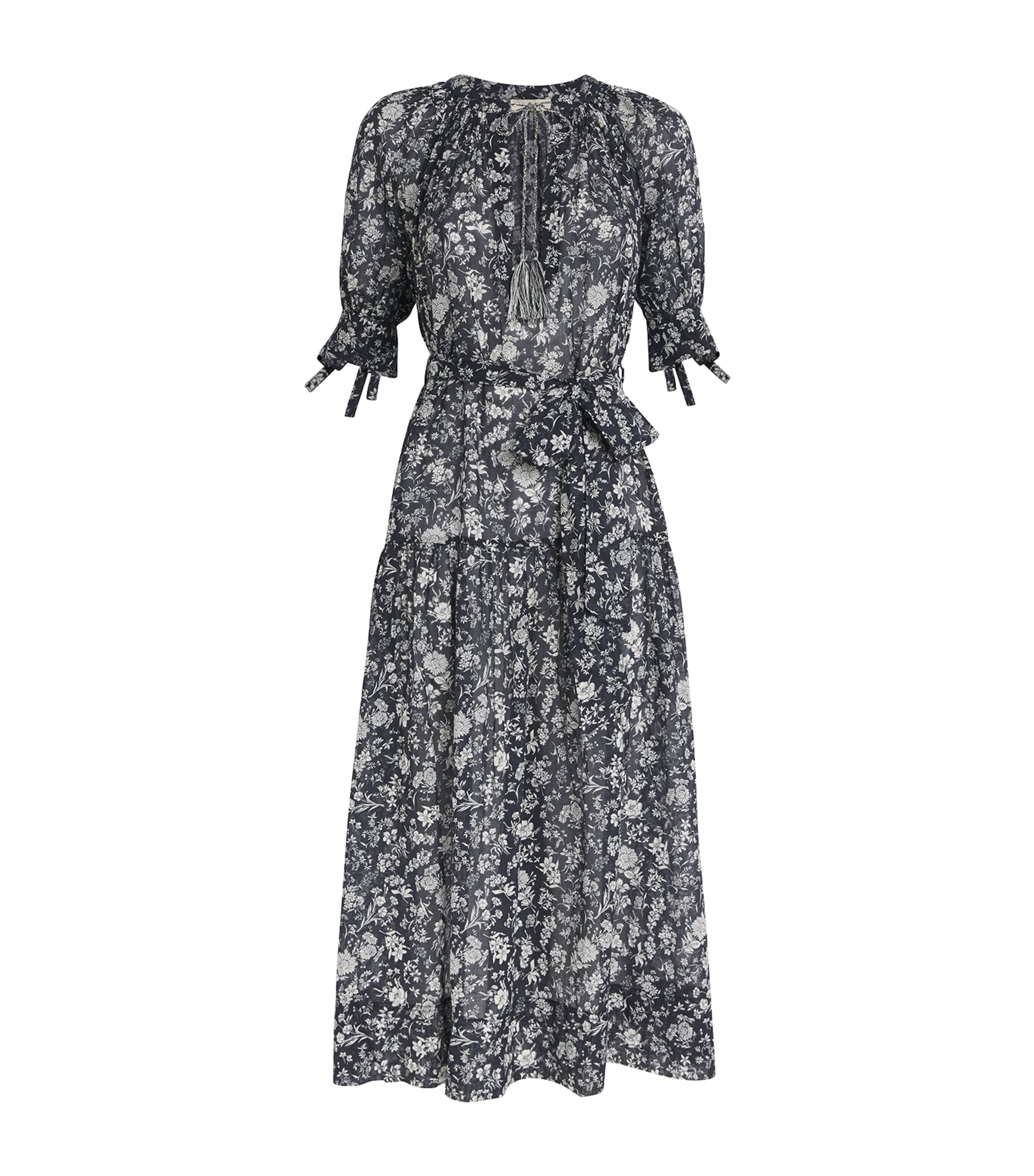 Cotton Floral Selena Midi Dress