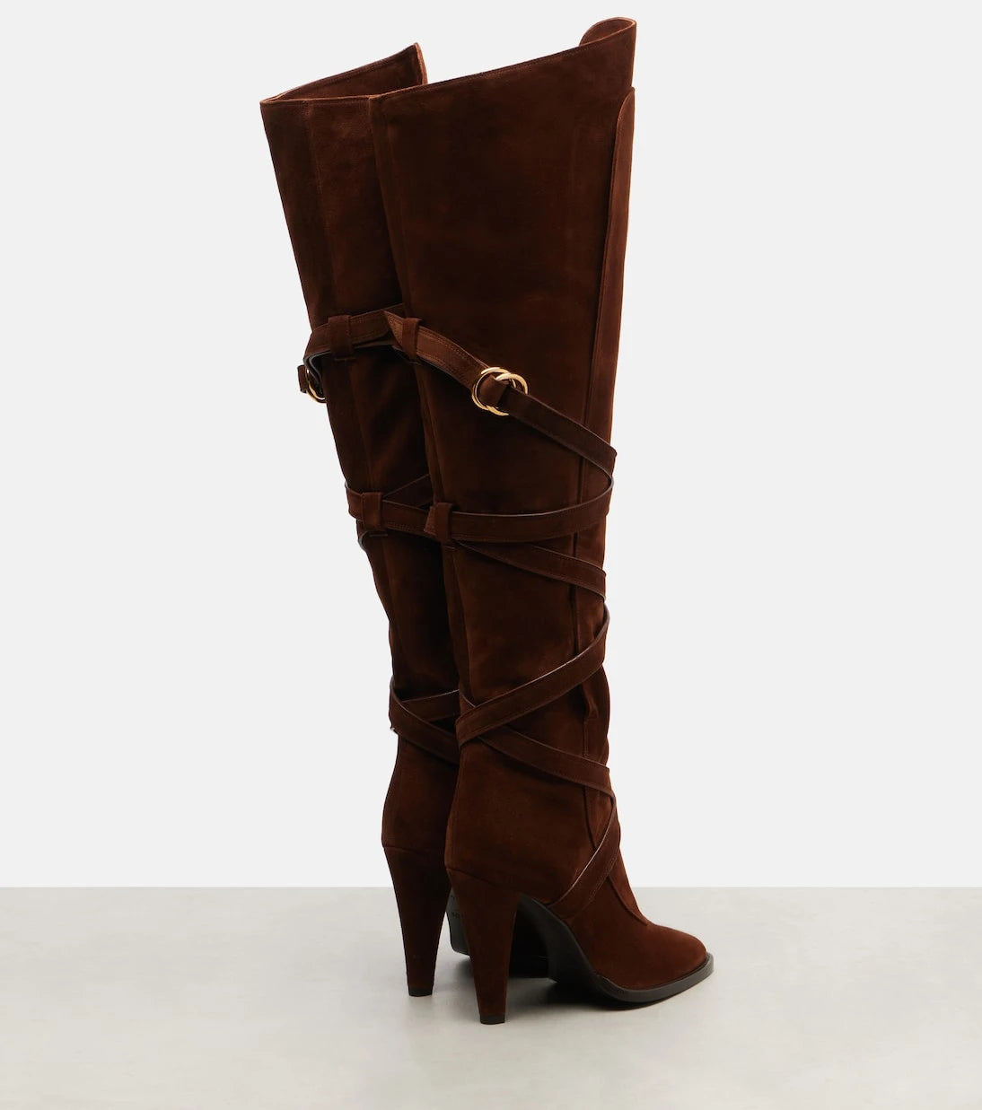 Saint Laurent - Suede knee-high boots