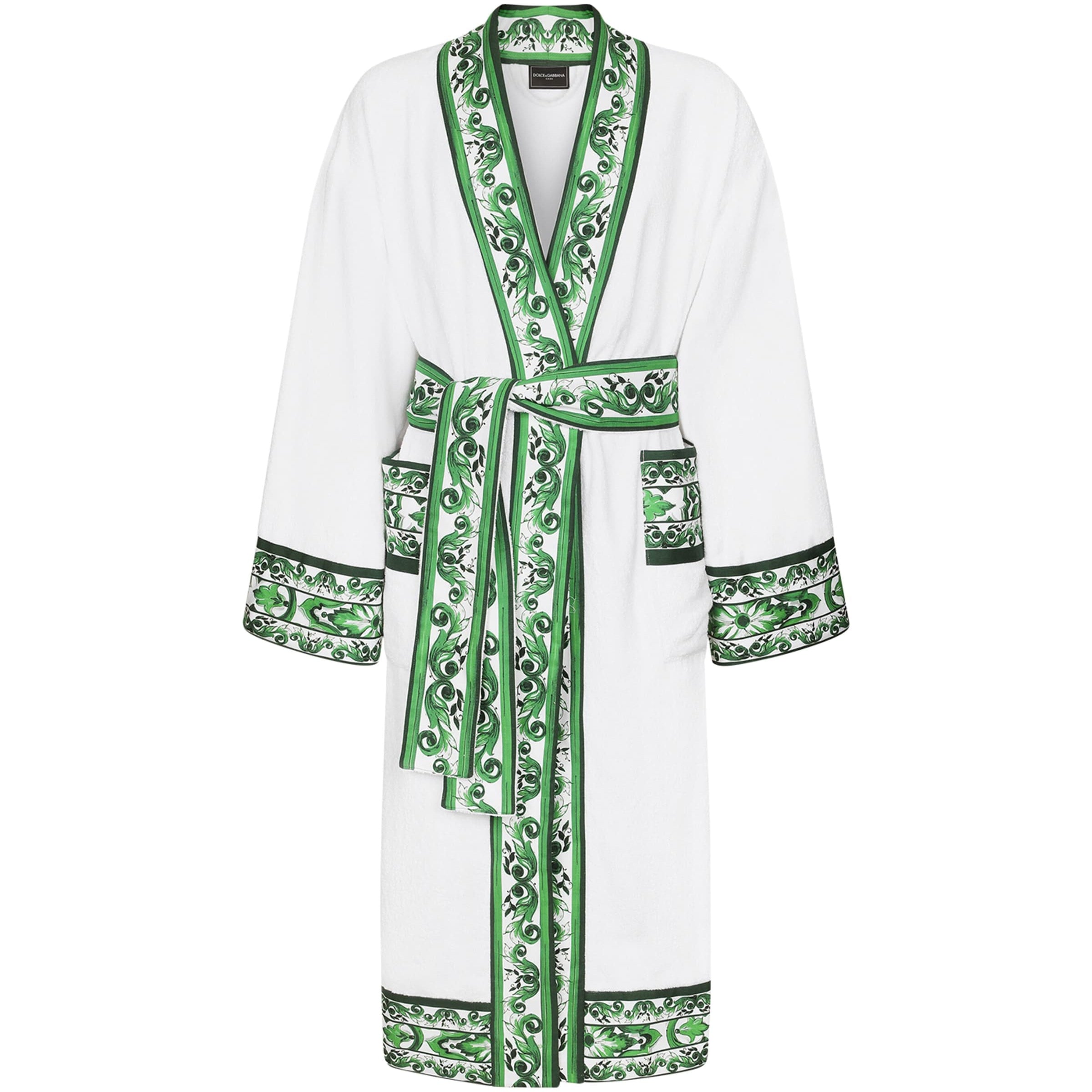 Dolce & Gabbana Casa Multi Cotton Terry Printed Bathrobe