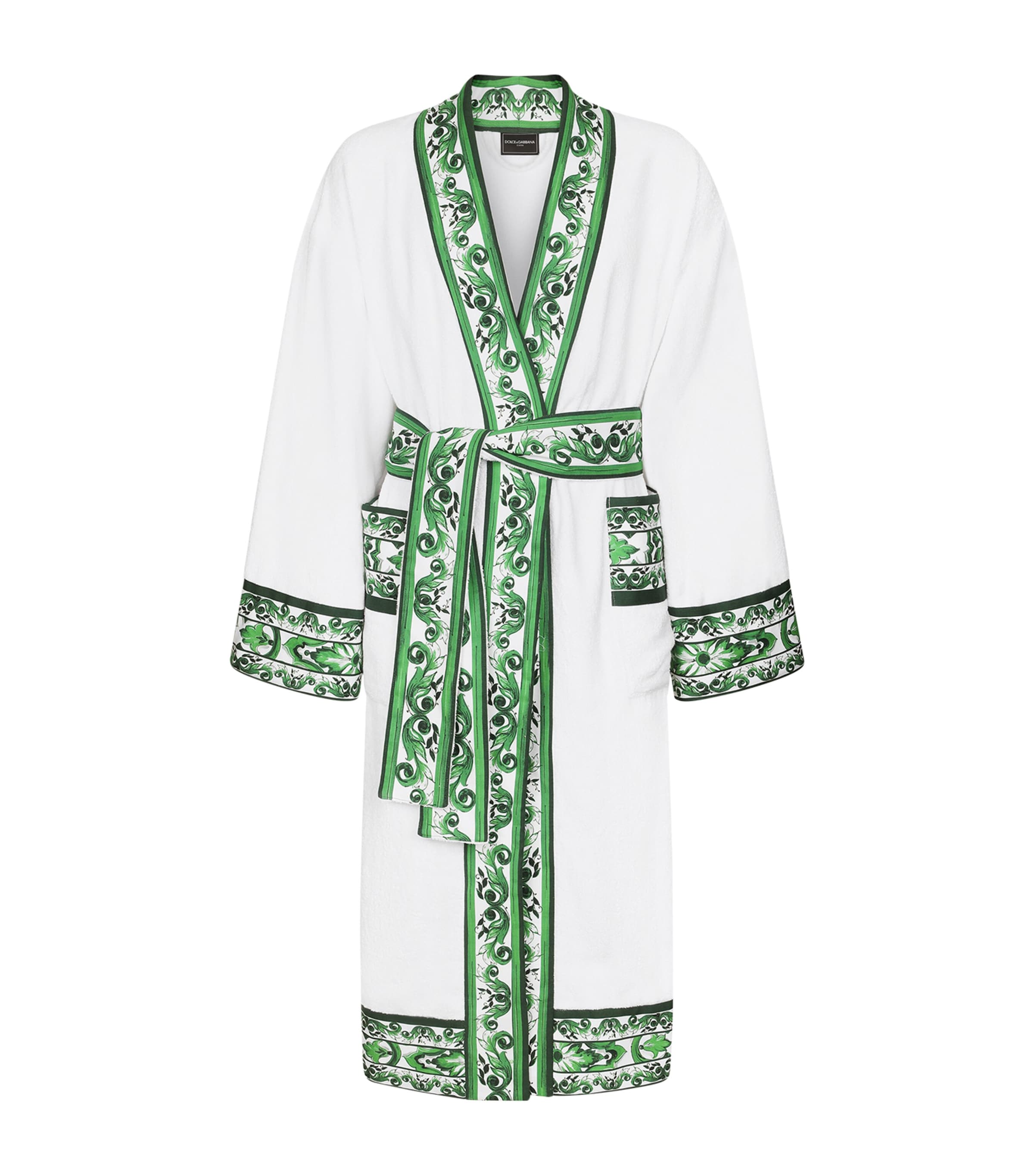 Dolce & Gabbana Casa Multi Cotton Terry Printed Bathrobe