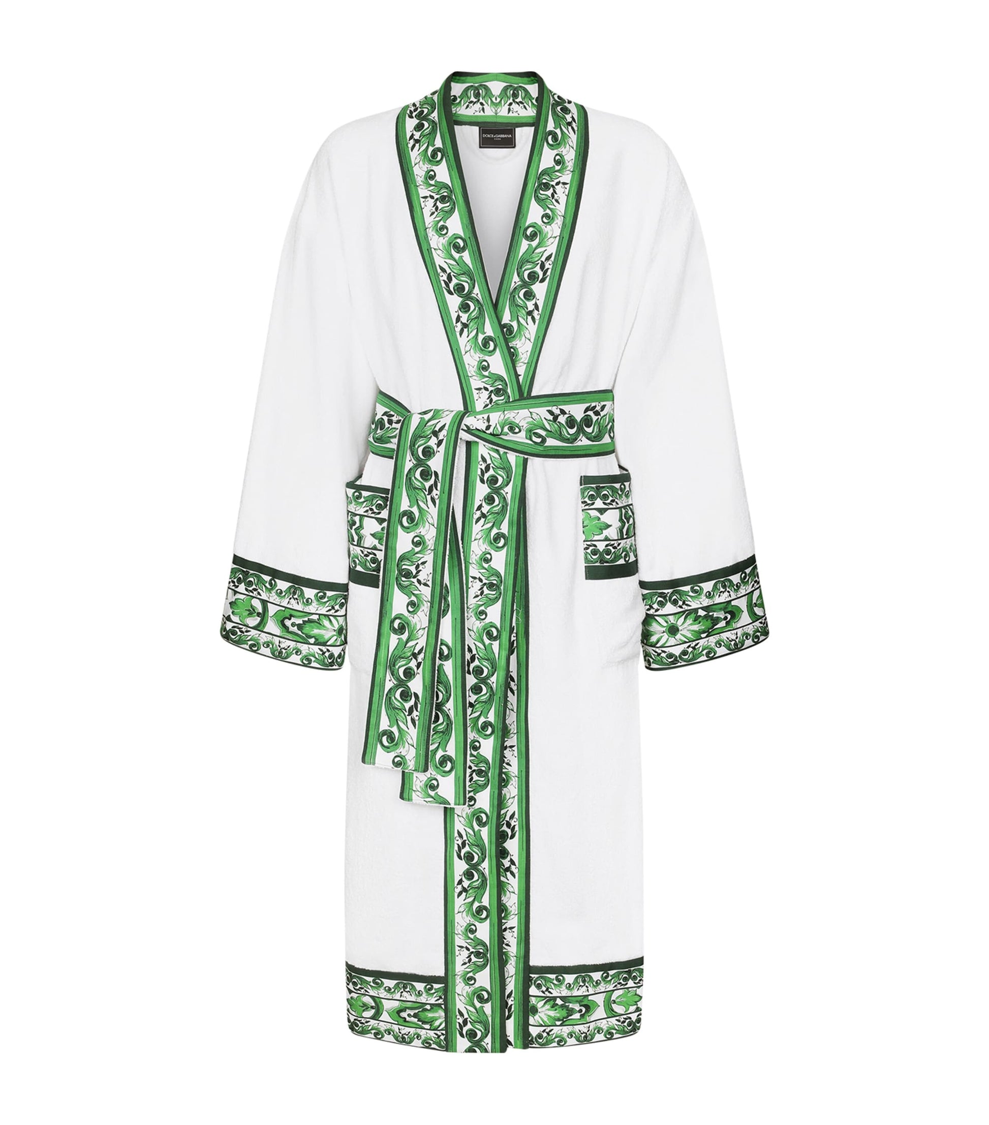 Dolce & Gabbana Casa Multi Cotton Terry Printed Bathrobe