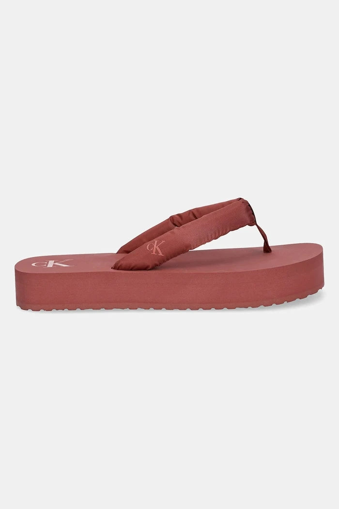 Джапанки Calvin Klein Jeans BEACH SANDAL FLATFORM TTXR SATIN