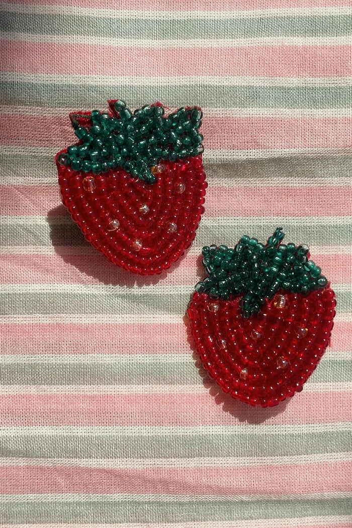 Konges Sløjd Çocuk Saç Tokası 2 PACK STRAWBERRY BEADED HAIR CLIP (2 Adet)