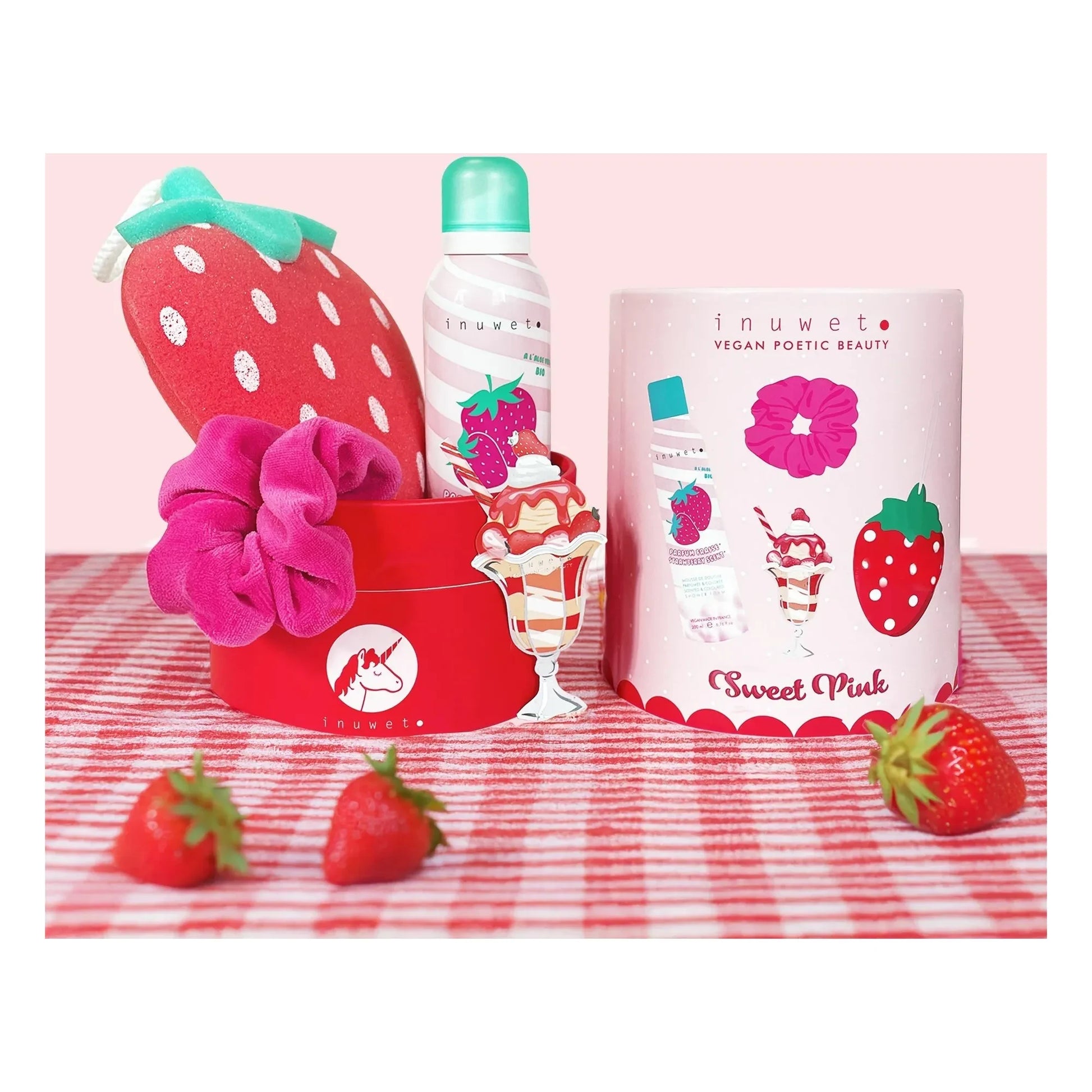 Inuwet - Fun bath box Strawberry