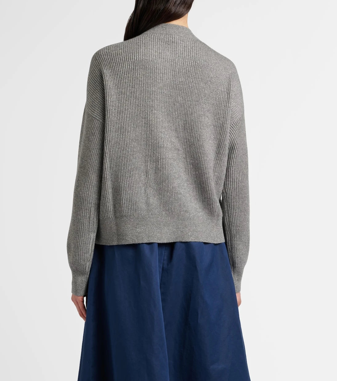 Brunello Cucinelli - Cashmere-blend lamé cardigan