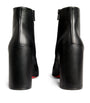 Christian Louboutin Black Turela Leather Ankle Boots 85