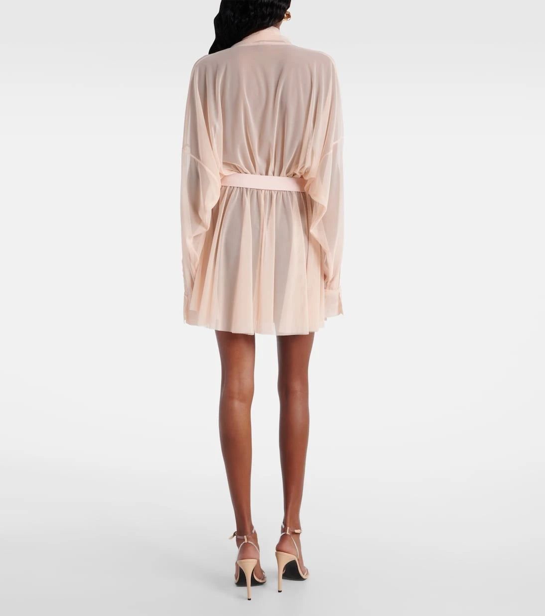 Norma Kamali - Tie-neck chiffon minidress