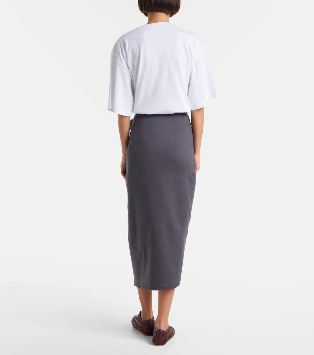 Dries Van Noten - Ruffled cotton midi skirt