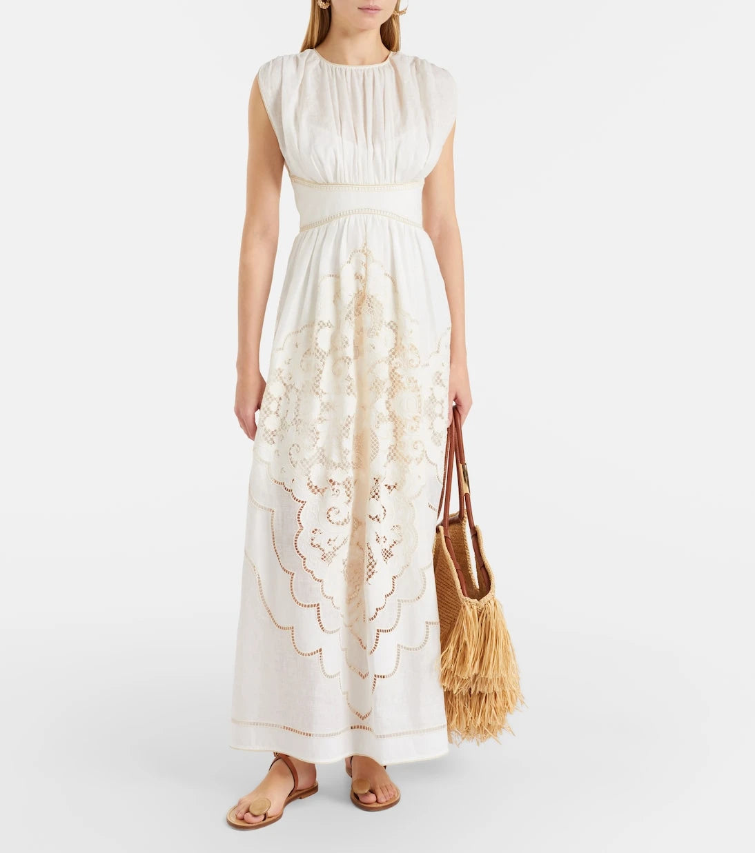 Zimmermann - Daylight embroidered linen maxi dress