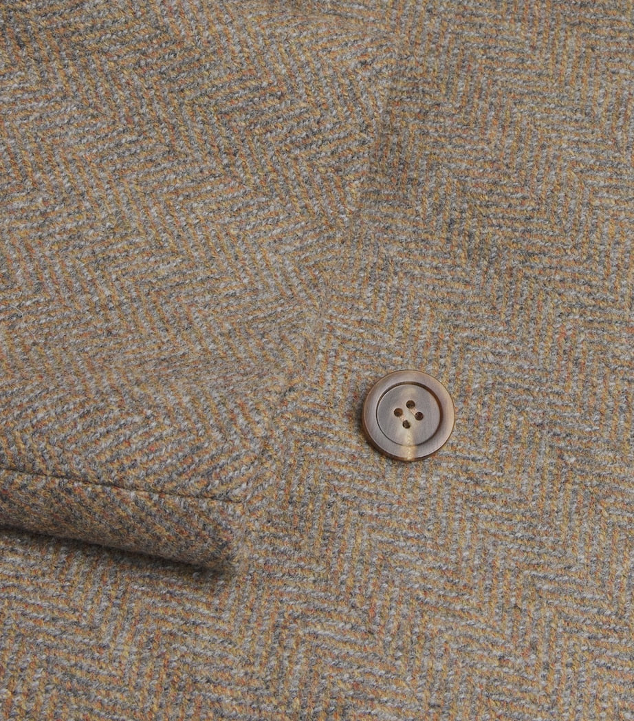 Johnstons Of Elgin Brown Wool The Great Coat