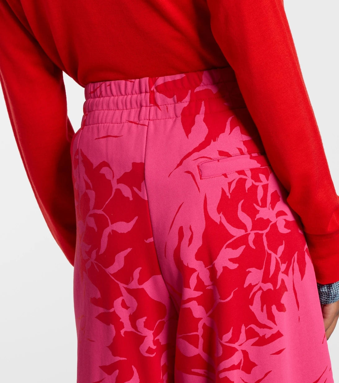 Dries Van Noten - Floral pleated cotton jersey sweatpants
