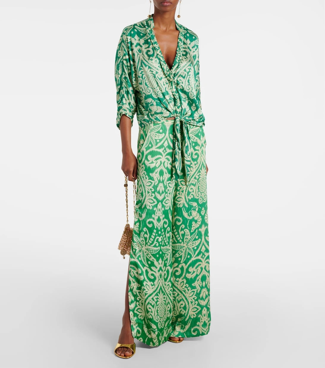 Poupette St Barth - Clea printed wide-leg pants