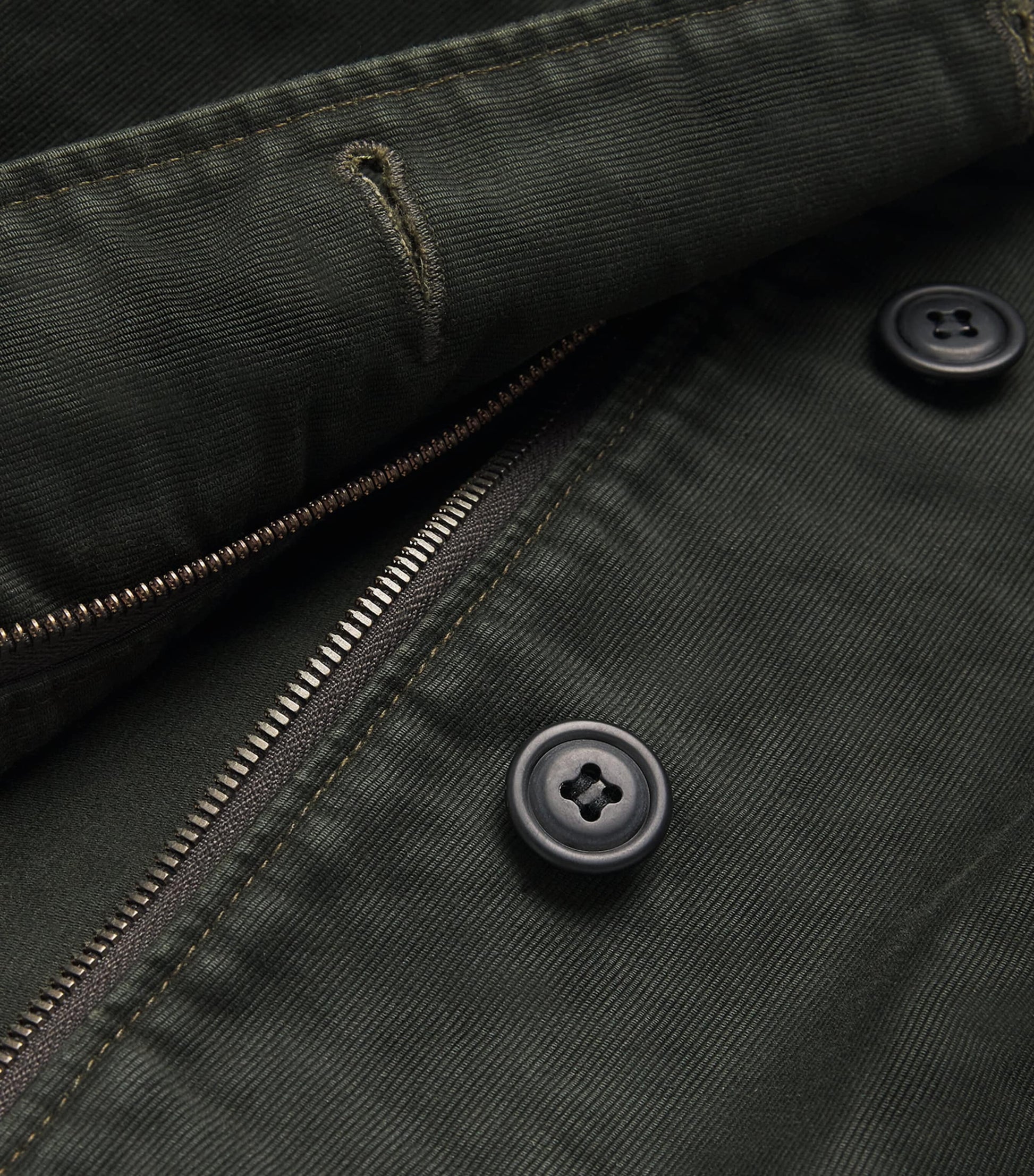 Ralph Lauren Collection Black Double RL Cotton N-1 Deck Jacket