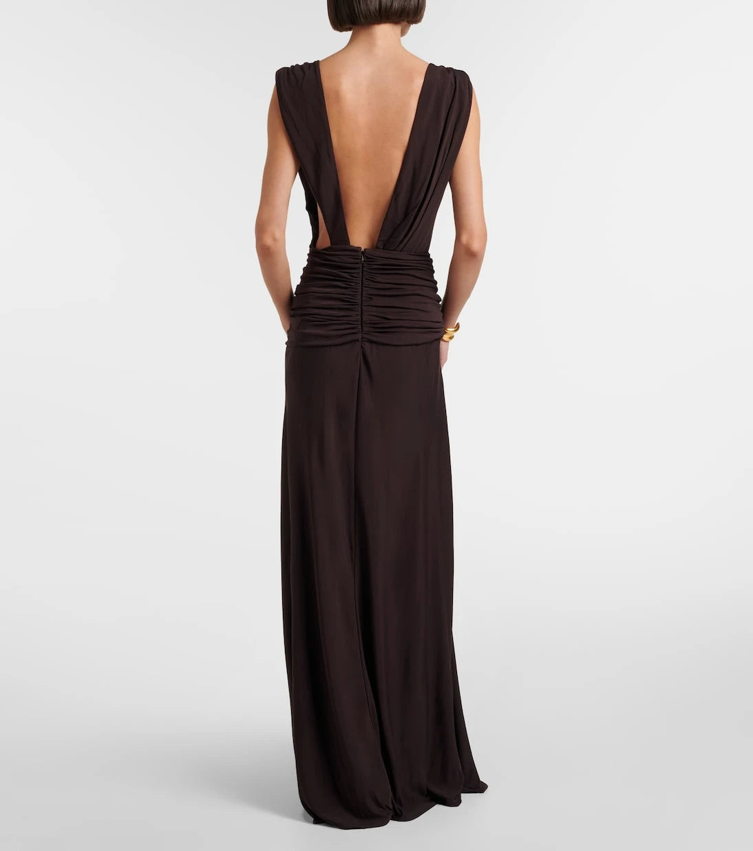 Christopher Esber - Stone Pin draped jersey maxi dress