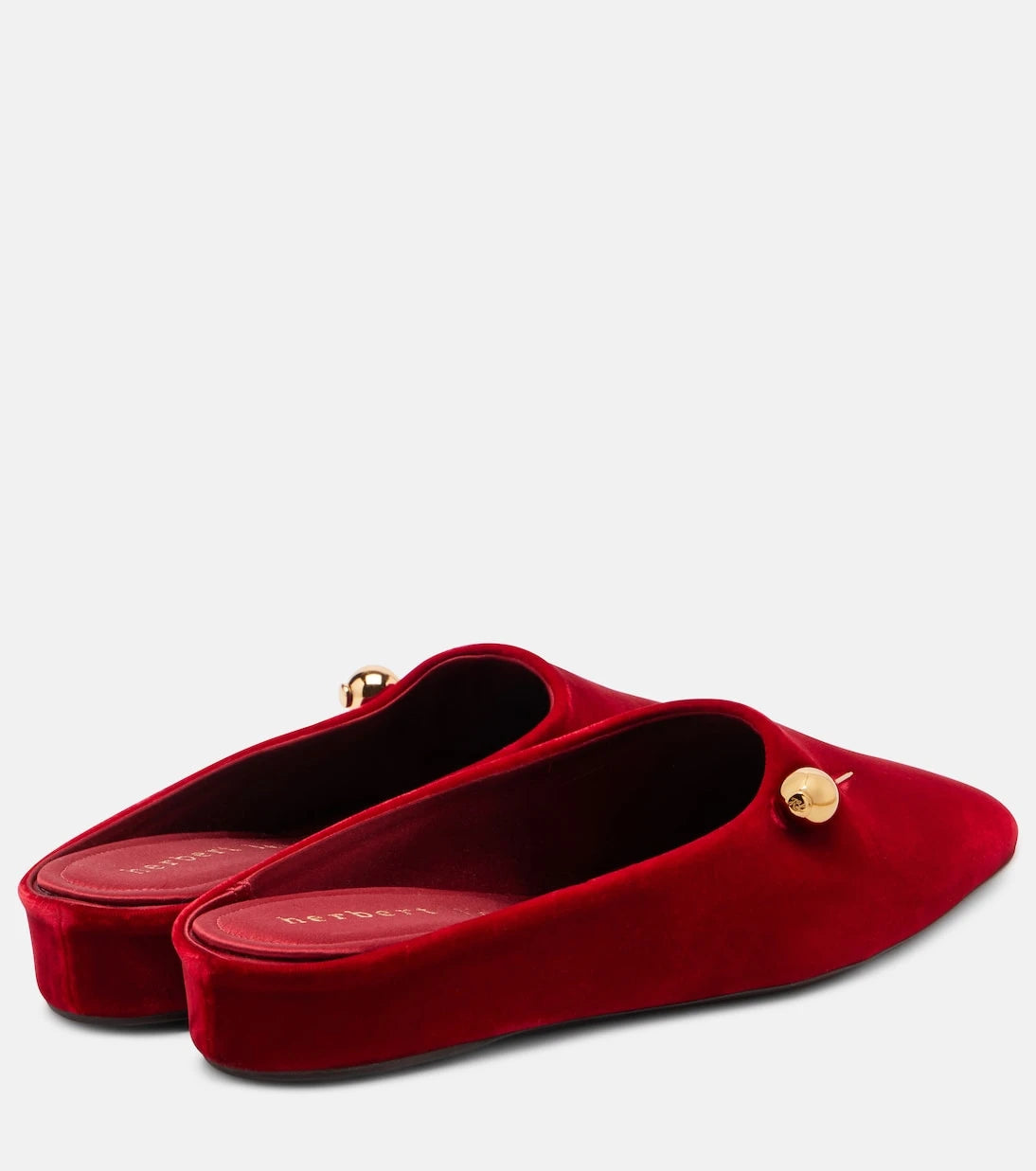 Herbert Levine - Sleep On It velvet wedge mules