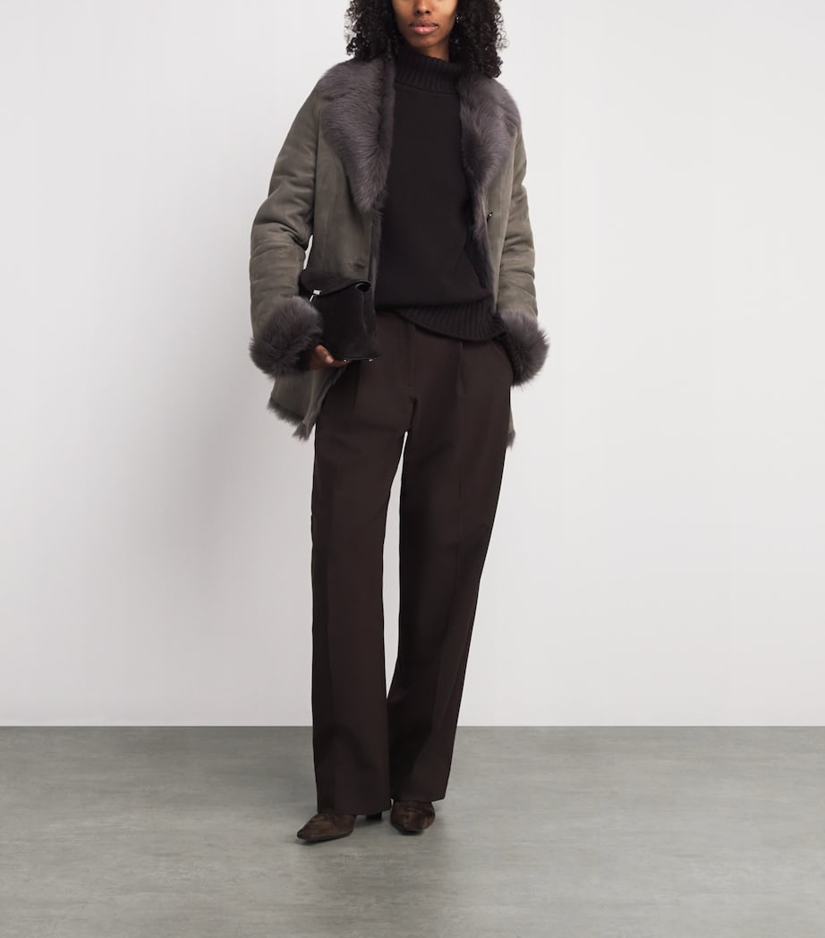 Suede-Shearling Louise Coat SOIL