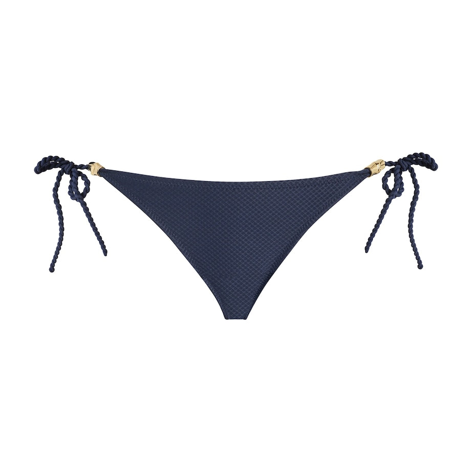 Navy Side-Tie Bikini Bottoms