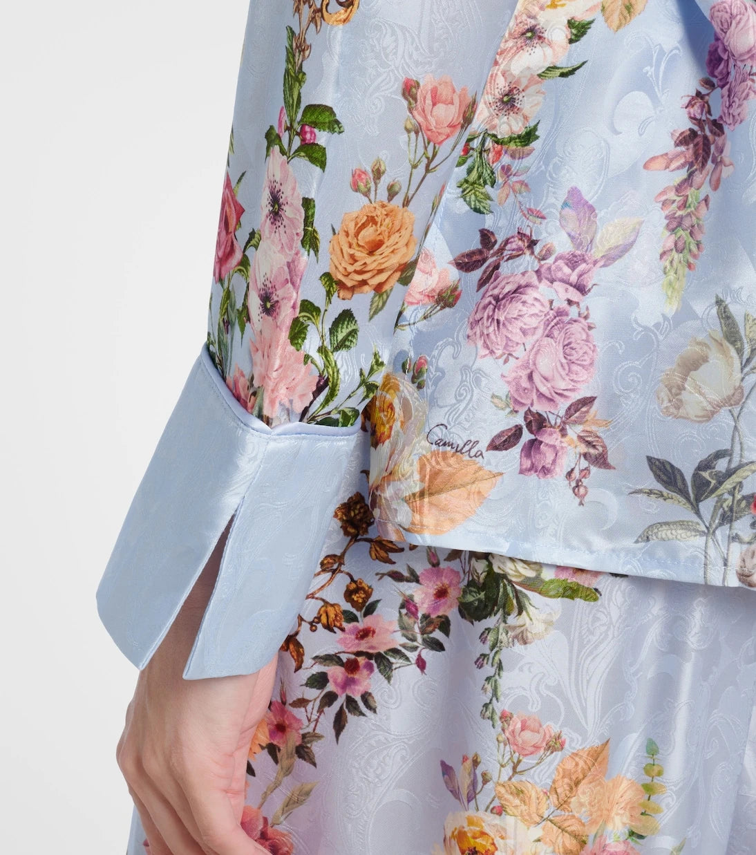 Camilla - Tiled In Time belted floral jacket