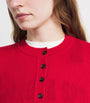 ME+EM Red Cashmere Slim-Fit Cardigan