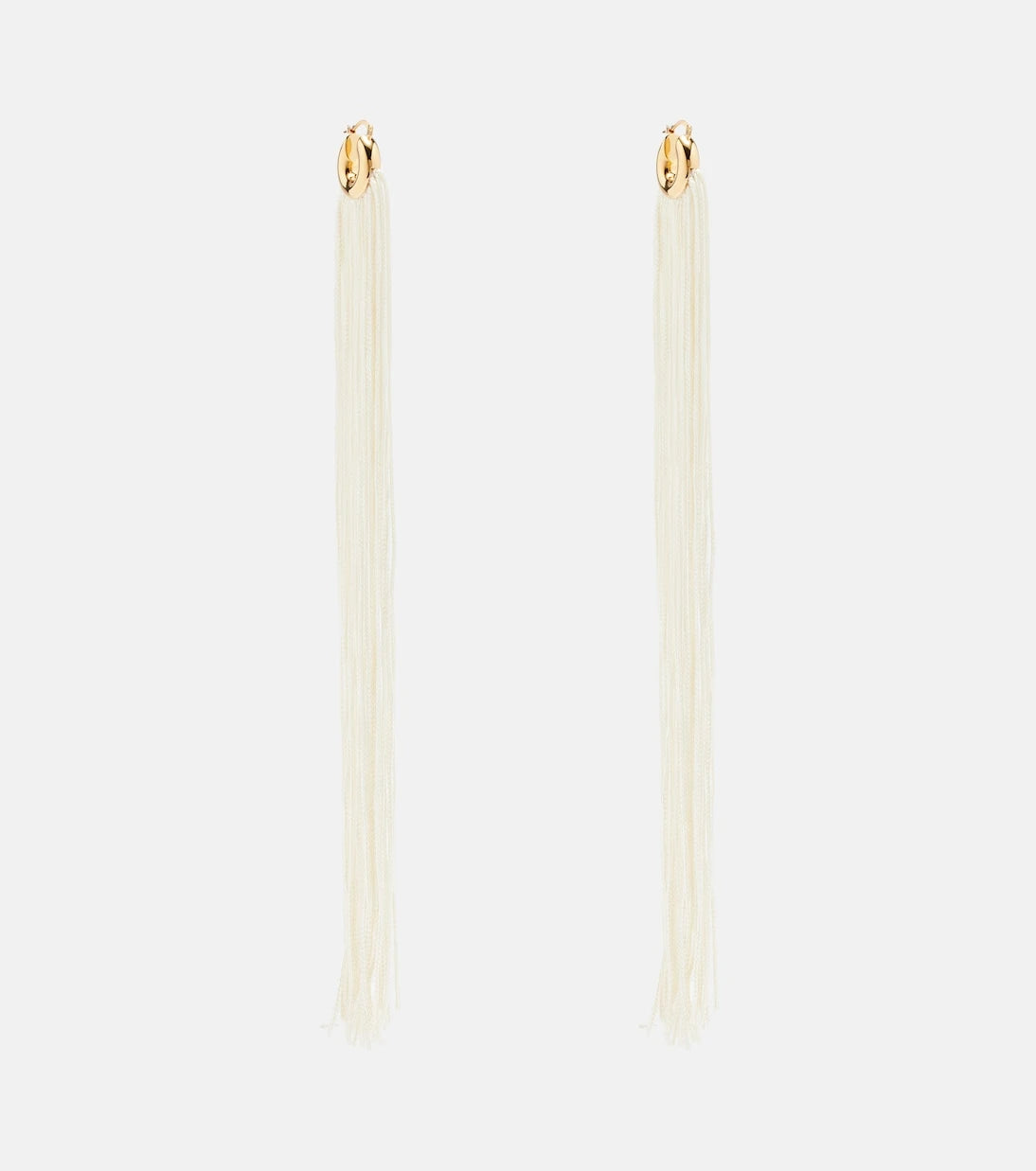 Jil Sander - Fringed hoop earrings