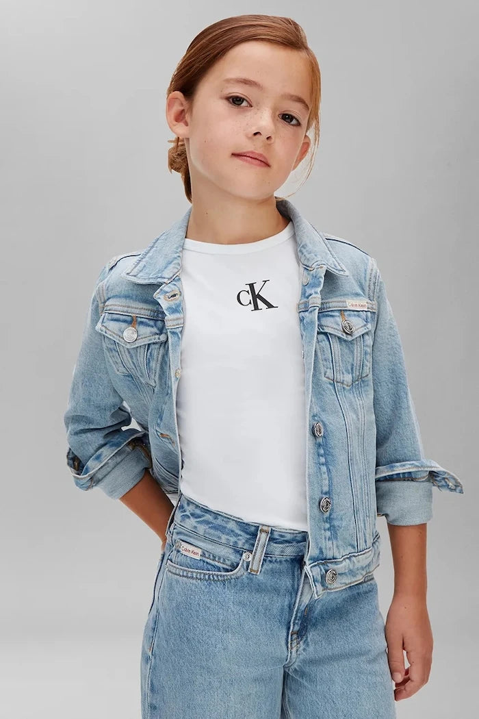 Calvin Klein Jeans дънки wide leg за деца