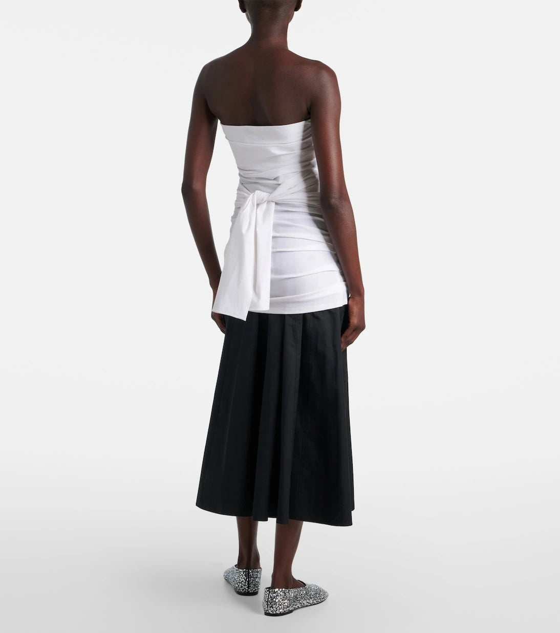 Proenza Schouler - Lena strapless cotton-blend top