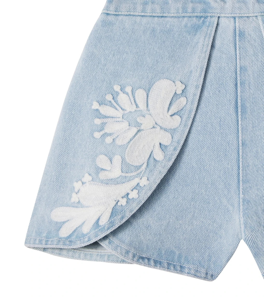 Louise Misha - Asya embroidered denim shorts