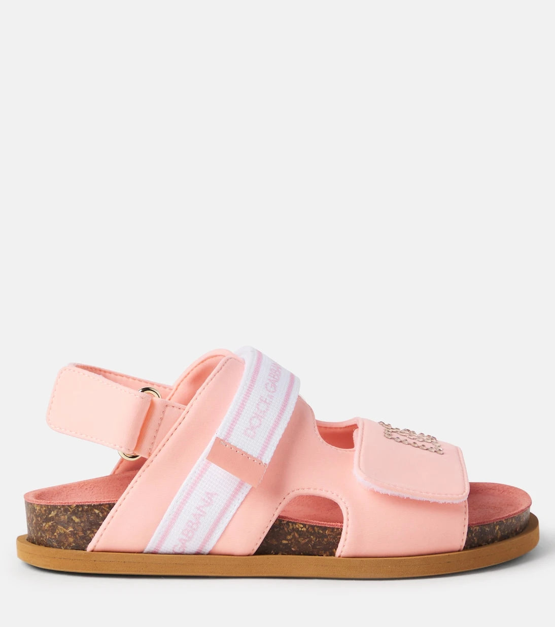 Dolce&Gabbana Kids - صنادل مزينة بشعار DG