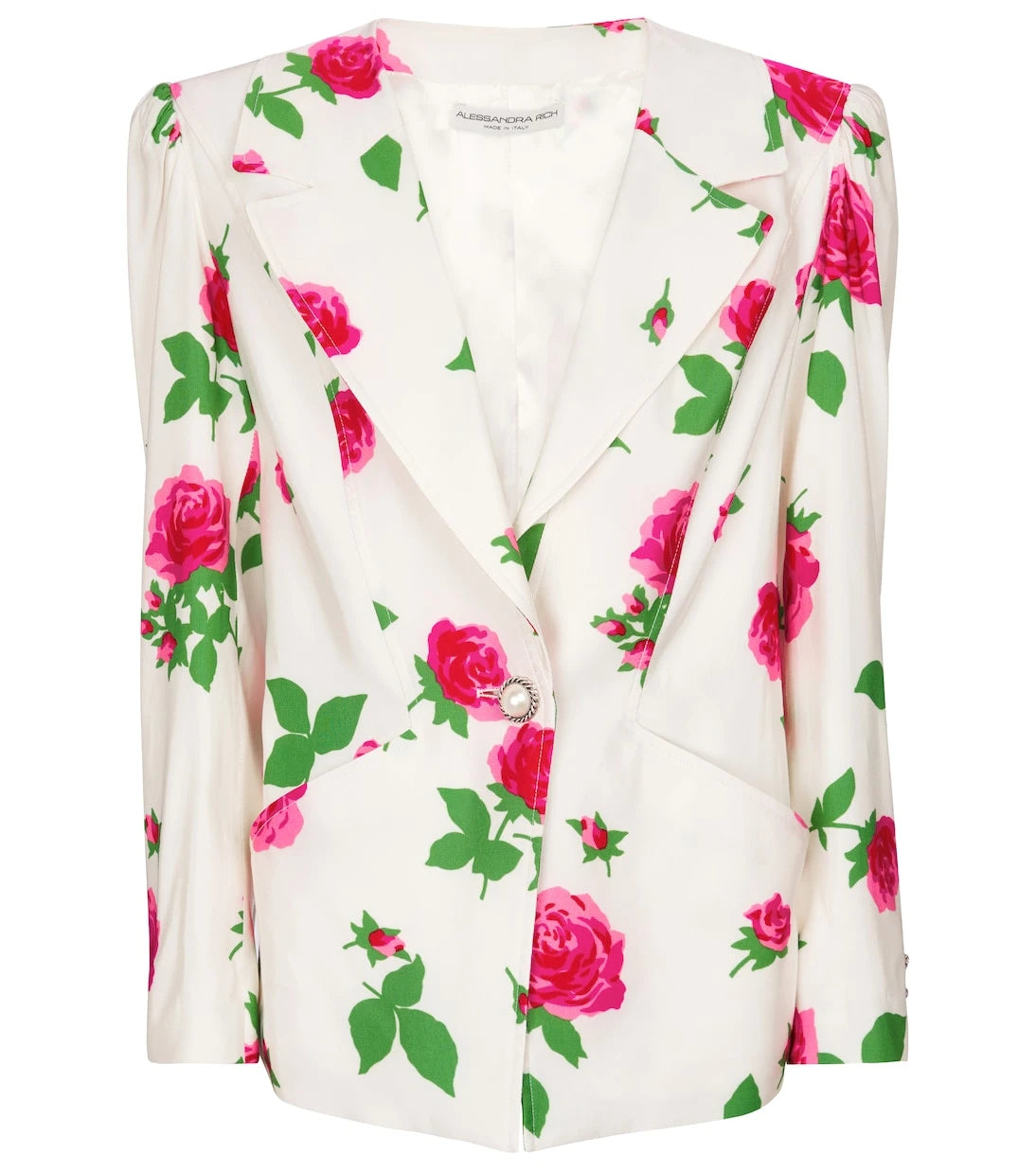 Alessandra Rich - Floral faille blazer