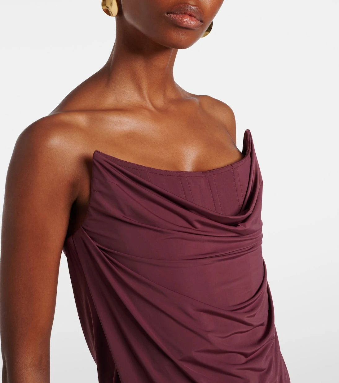 Alex Perry - Draped jersey corset dress