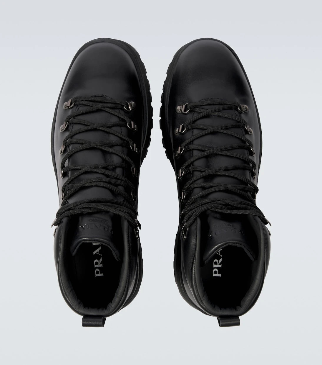 Prada - Brixxen leather lace-up boots