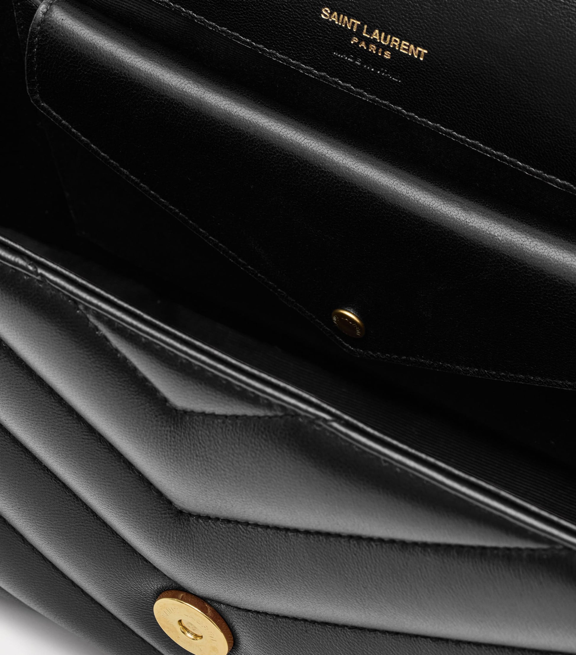 Saint Laurent Black Medium Loulou Shoulder Bag