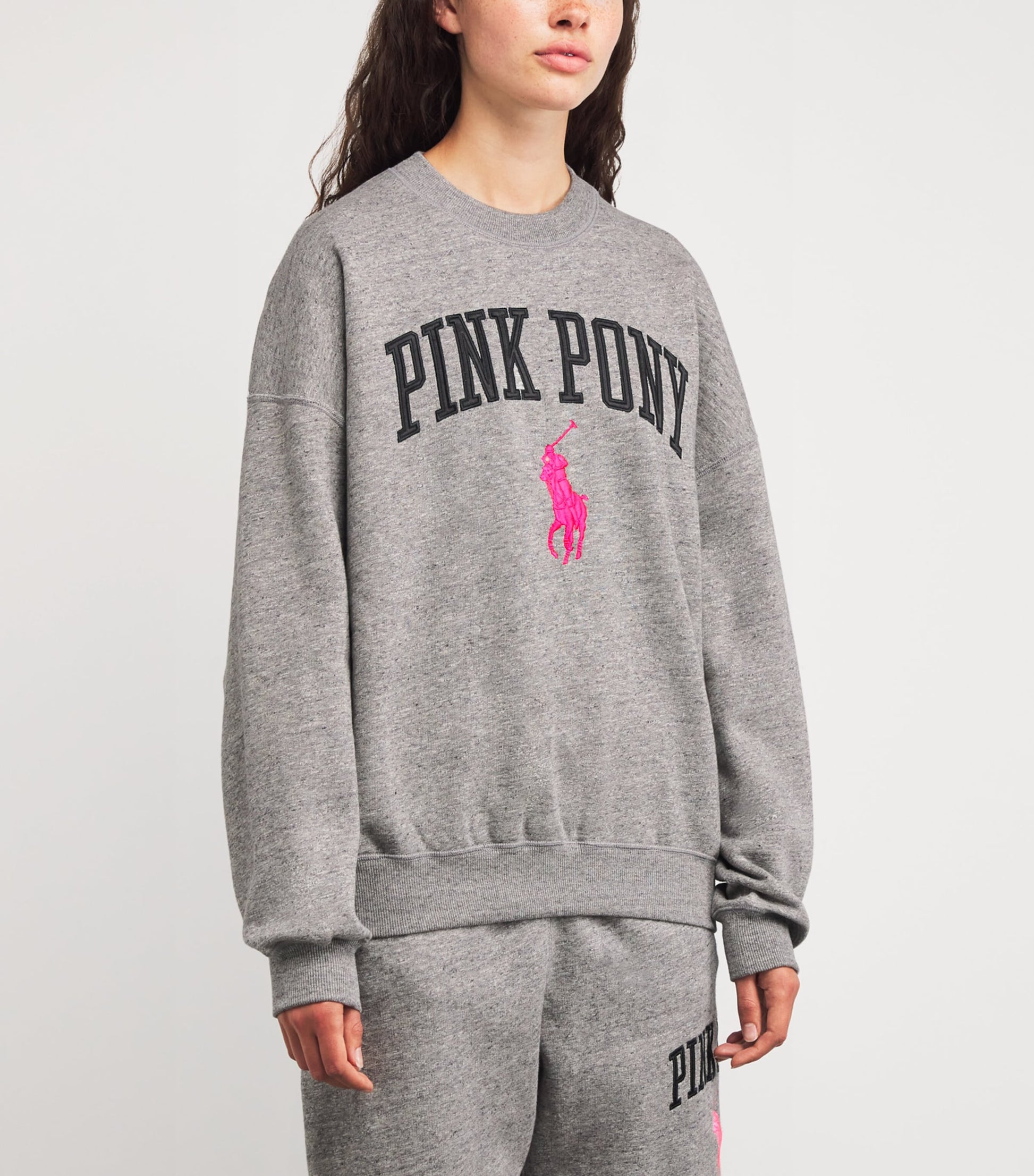 Cotton-Blend Pink Pony Sweatshirt