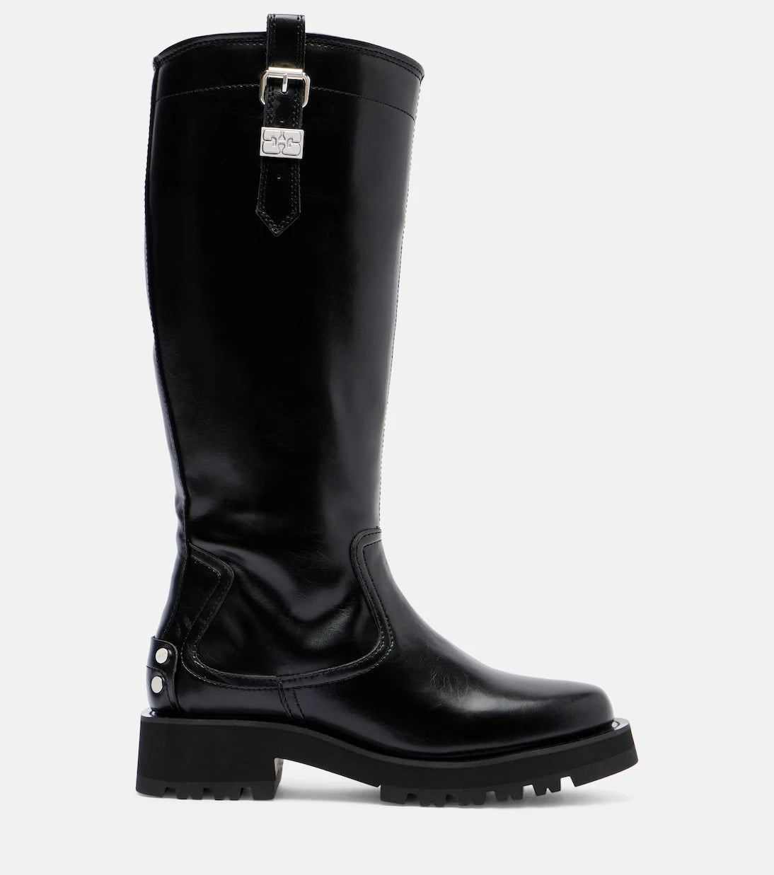 Ganni - Studs knee-high boots