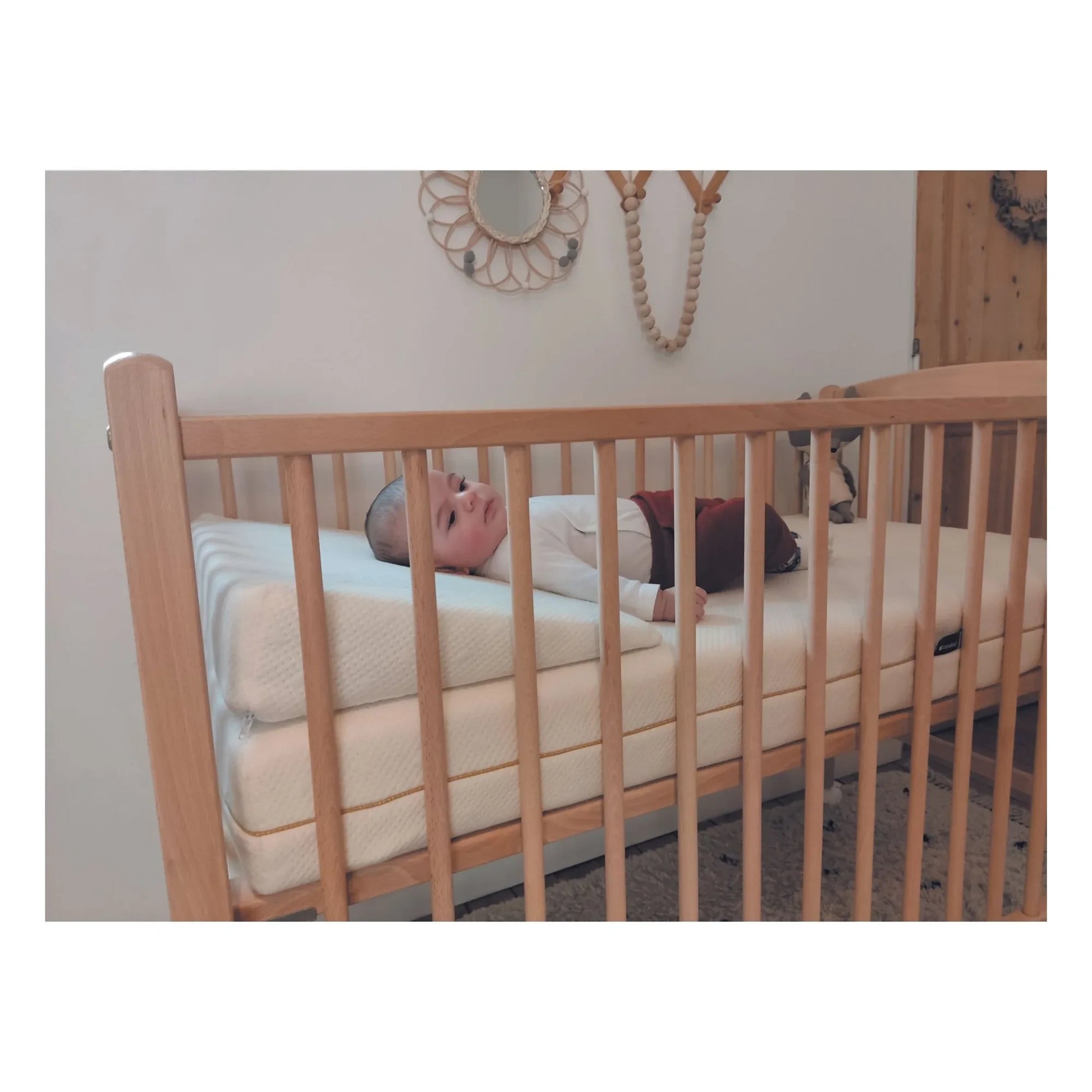 Candide - 10° cotton slope for crib | White