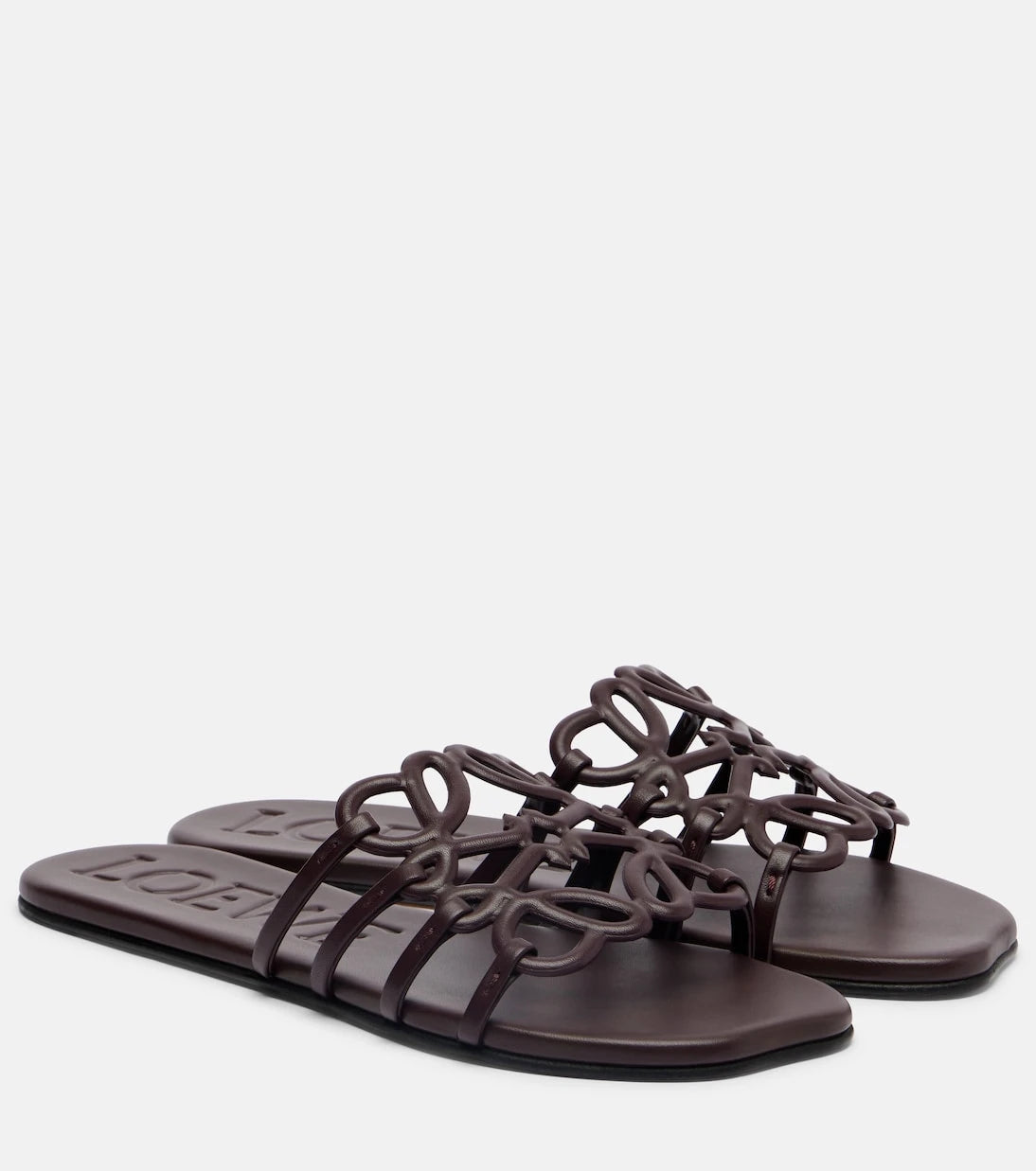 Loewe - Petal Anagram leather slides