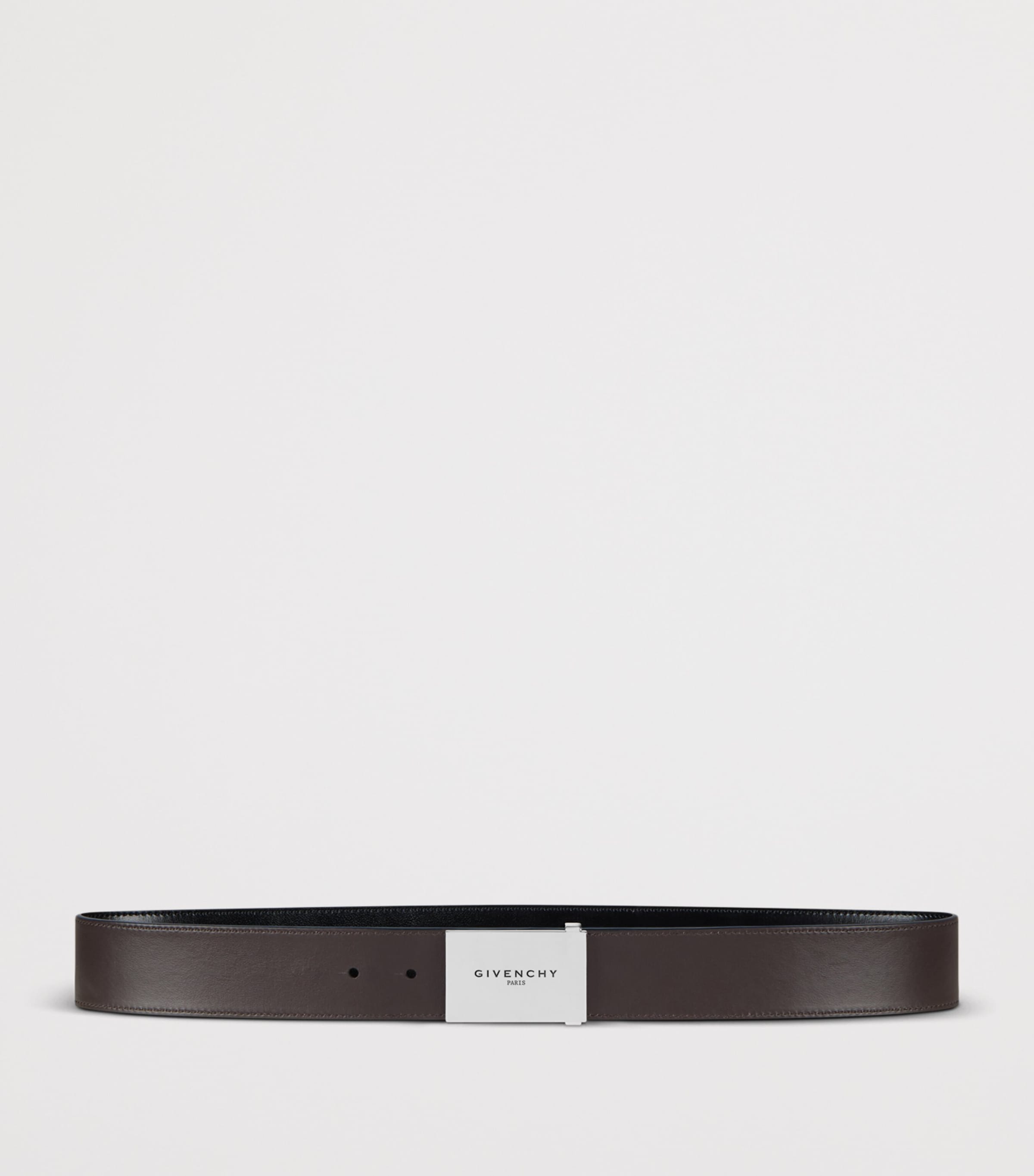 Leather Reversible Label Belt