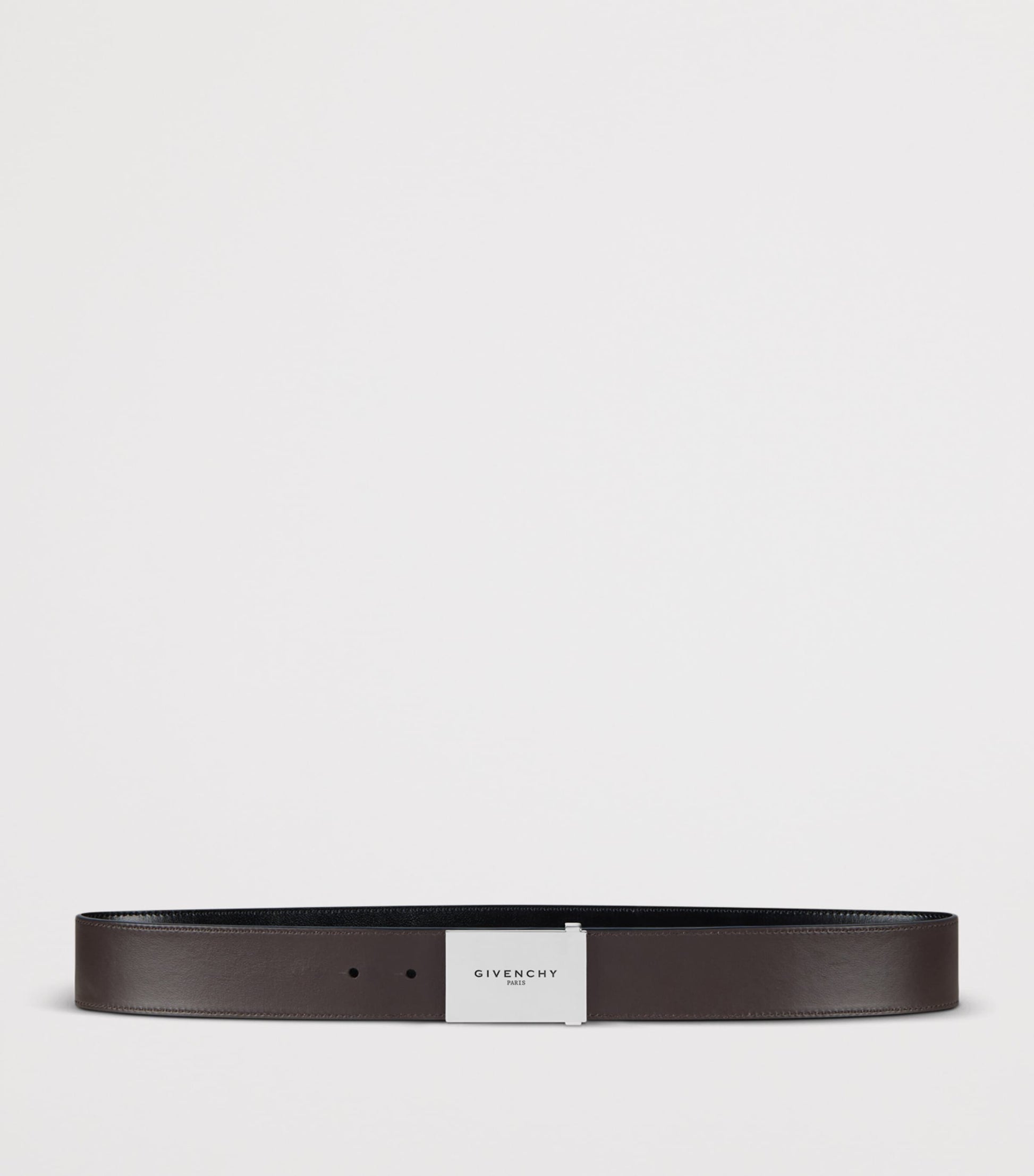 Leather Reversible Label Belt