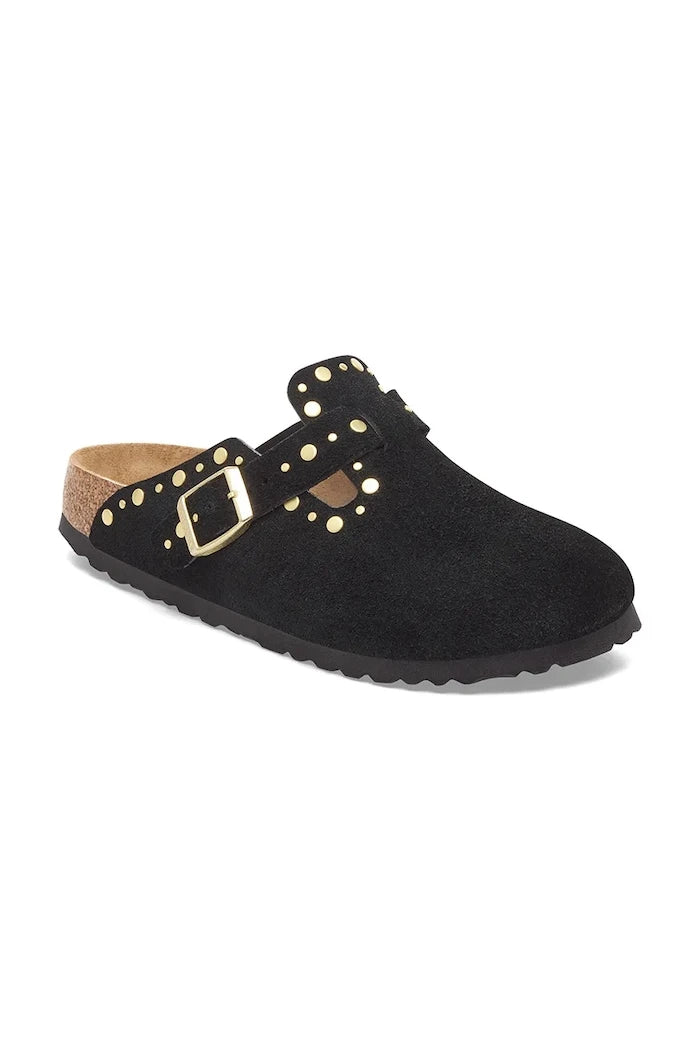 Велурени чехли Birkenstock Boston Rivet