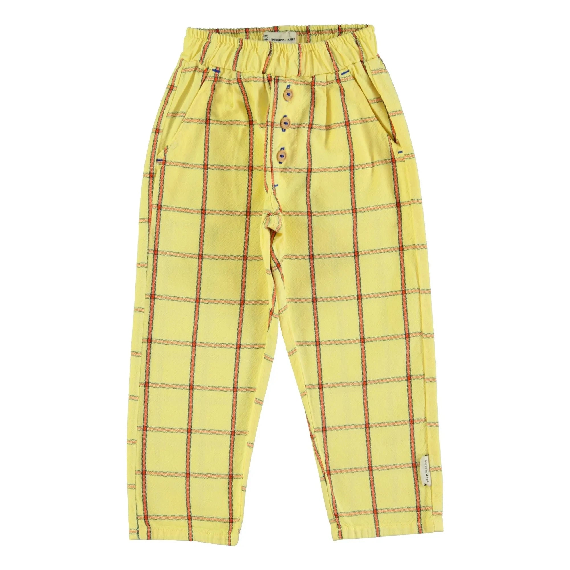 Piupiuchick - Carreaux Pants  | Pale yellow
