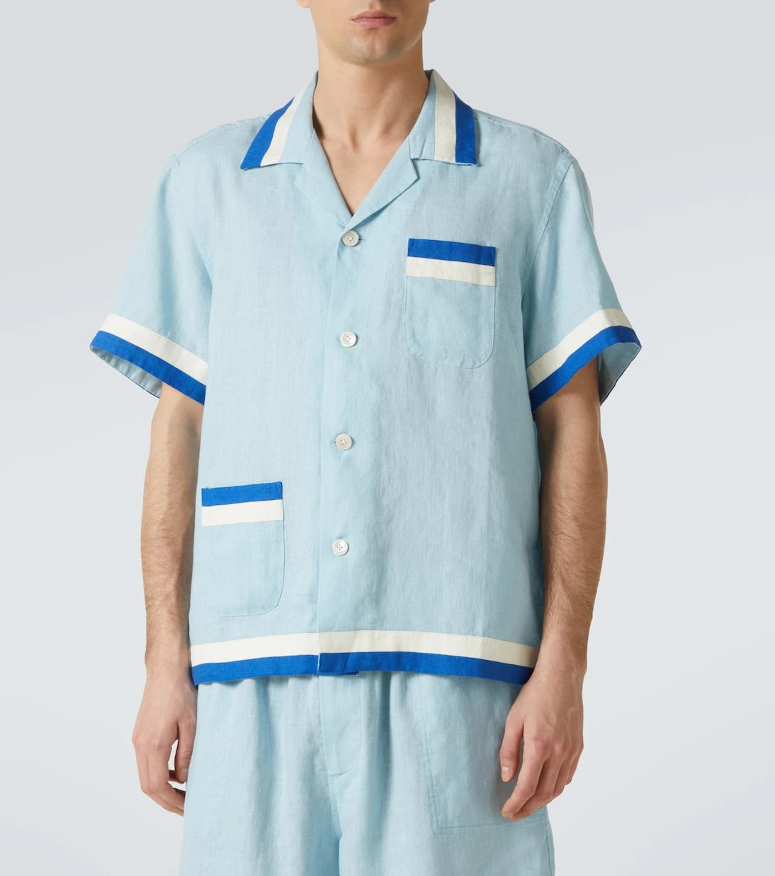Bode - Seedling Stripe linen shirt