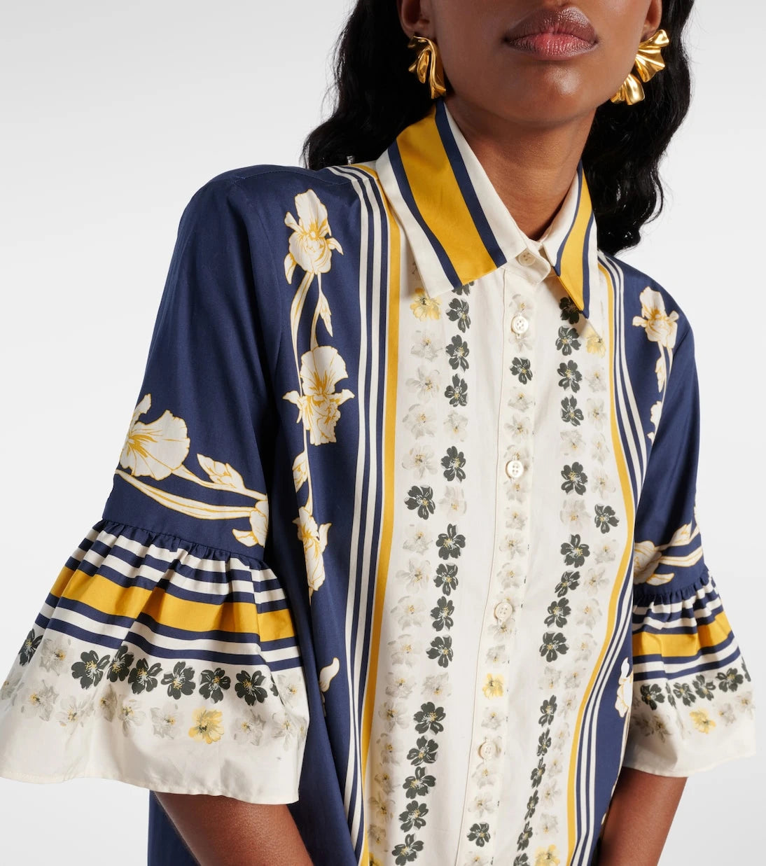 La DoubleJ - Choux printed cotton poplin shirt dress