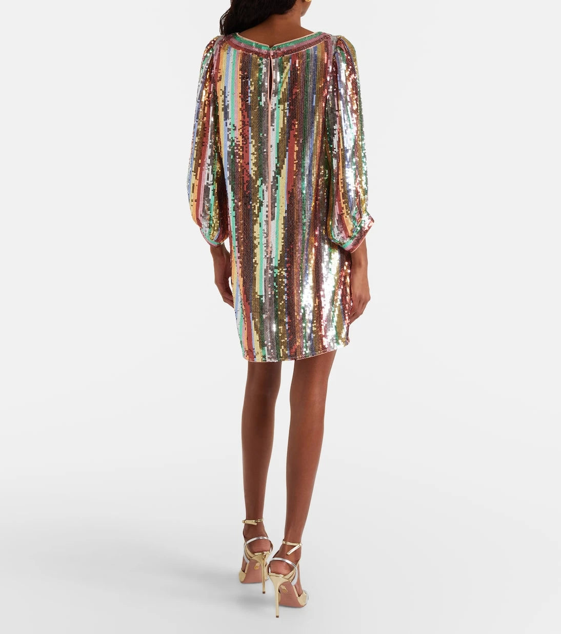 Rixo - Laurie sequined striped minidress