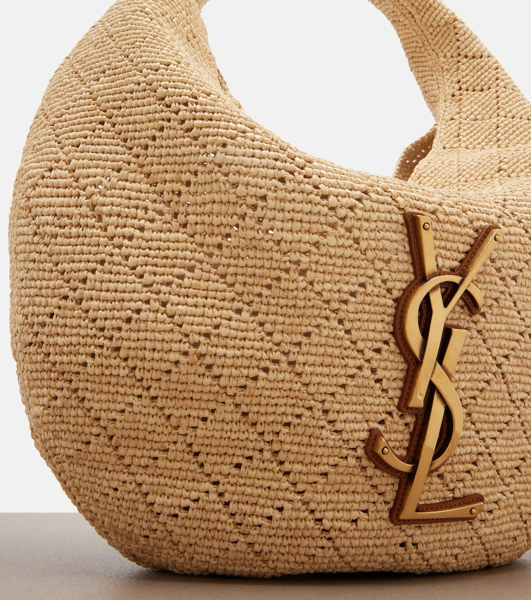 Saint Laurent - Icare raffia shoulder bag