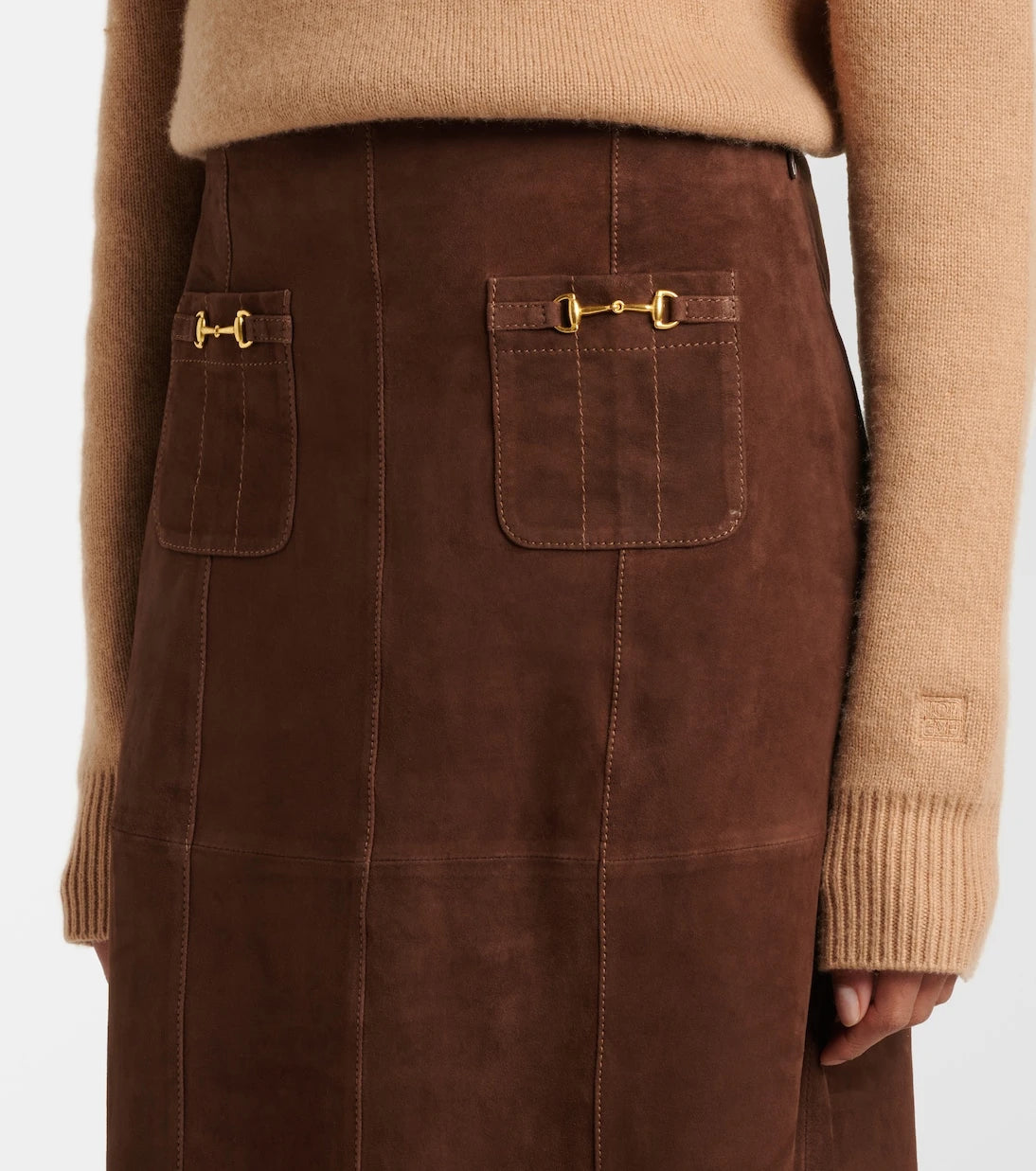 Rixo - Edwina suede skirt