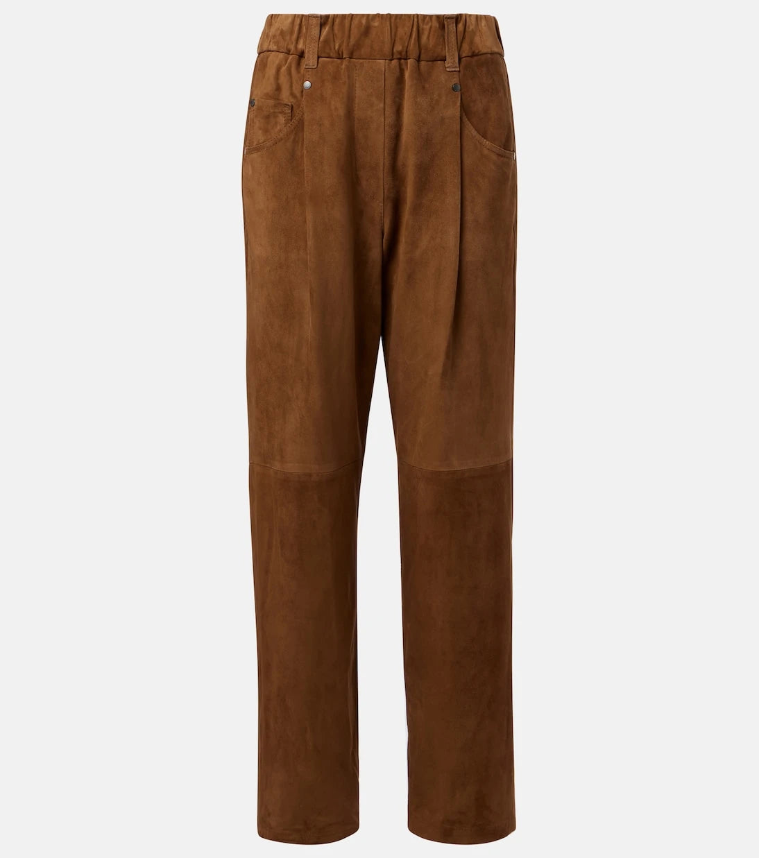 Brunello Cucinelli - Suede straight pants