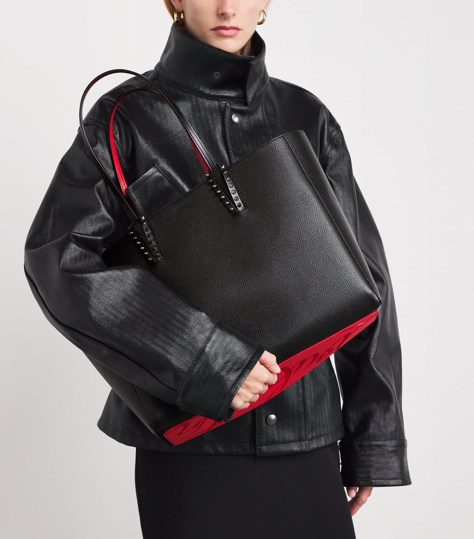 Christian Louboutin Red Cabata Large Calfskin Tote Bag